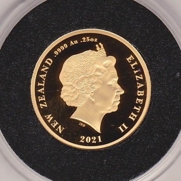 2021 Gold Proof New Zealand Quarter Ounce - Image 2