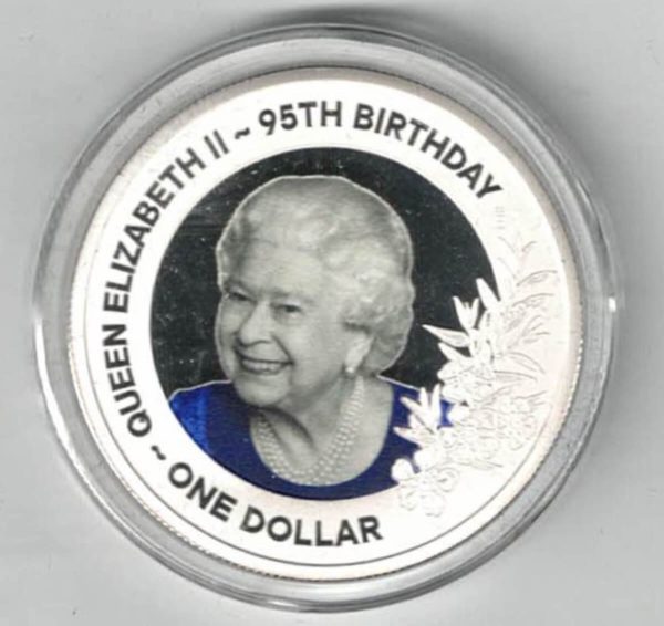 2021 Silver New Zealand One Ounce Queen's 95th Birthday Coin The coin contains one ounce of 999 fine silver. All coins are in stock
