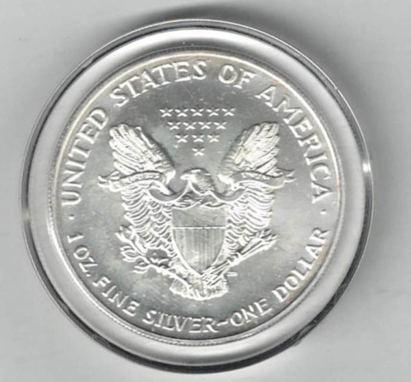 Boxed 1999 Colourised Silver USA One Ounce Eagle Coin - Image 2