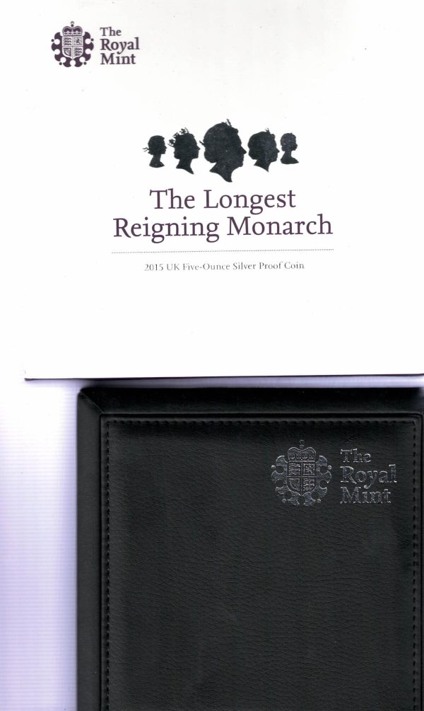 Boxed 2015 Silver Proof Five Ounce The Longest Reigning Monarch Coin - Image 3