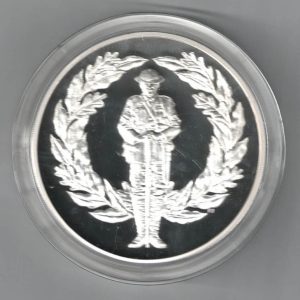 Boxed 2017 Silver Proof Five Ounce First World War Anniversary Coin. This coin weighs 156.29 grams of 0.999 silver. All coins are in stock.