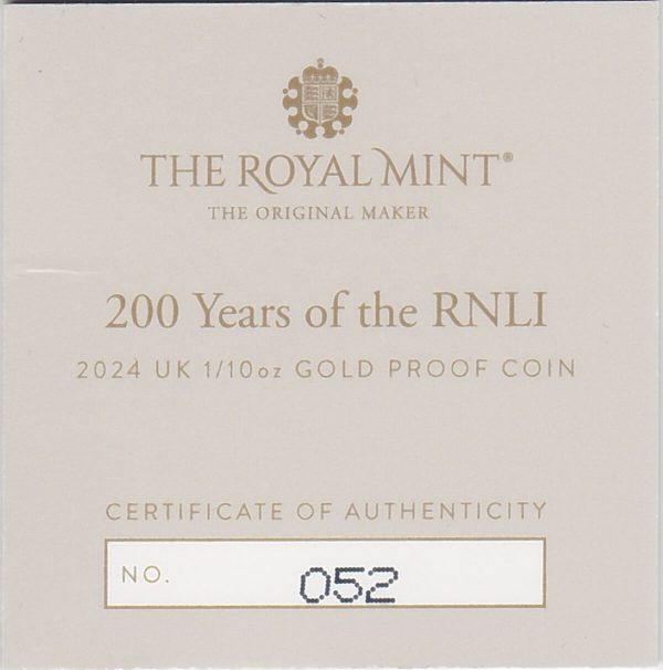 2024 Gold Proof Tenth Ounce RNLI - Image 3