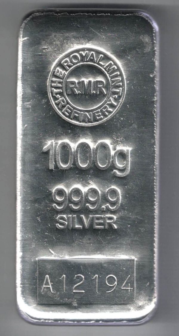 Bullion Royal Mint One Kilo Fine Silver Bar. All of our silver bars have been pre-owned and in stock for dispatch for delivery.