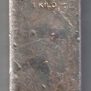 Vintage Johnson Matthey One Kilo Silver Bar . All of our silver bars have been pre-owned and in stock for dispatch for delivery.
