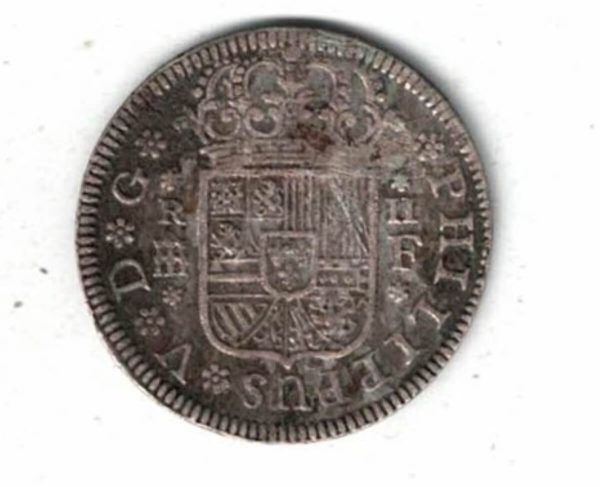 1723 F Spain Silver Two Reales Coin - Image 2