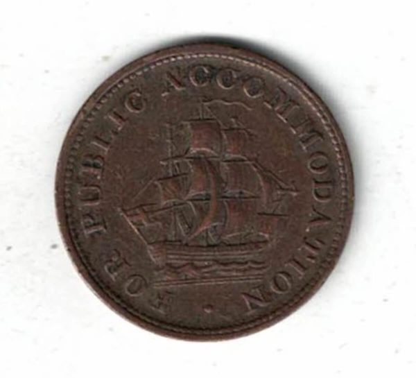1830'S Canada Public Accommodation Half Penny Token - Image 2