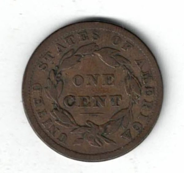 1838 USA Copper Liberty One Cent Coin - Image 2