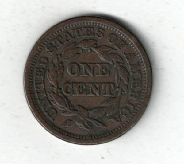 1846 USA Copper Liberty Head One Cent Coin - Image 2