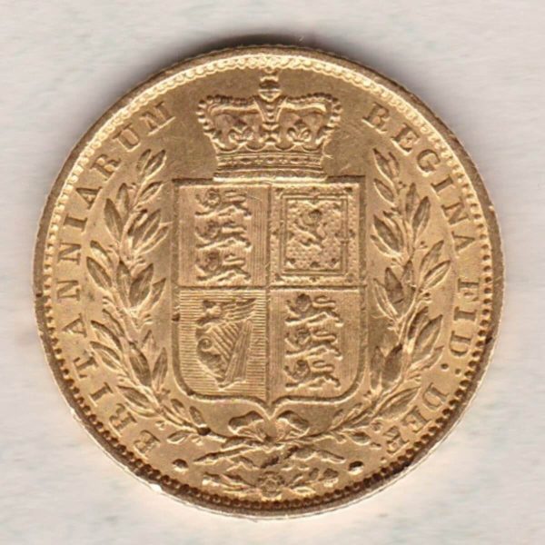 1851 Gold Sovereign Coin - Shield Back - Image 2