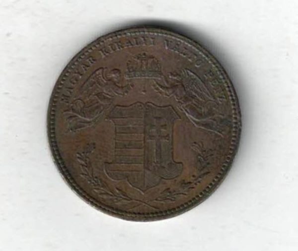1868 KB Hungary Copper Four Kreuzers Coin - Image 2