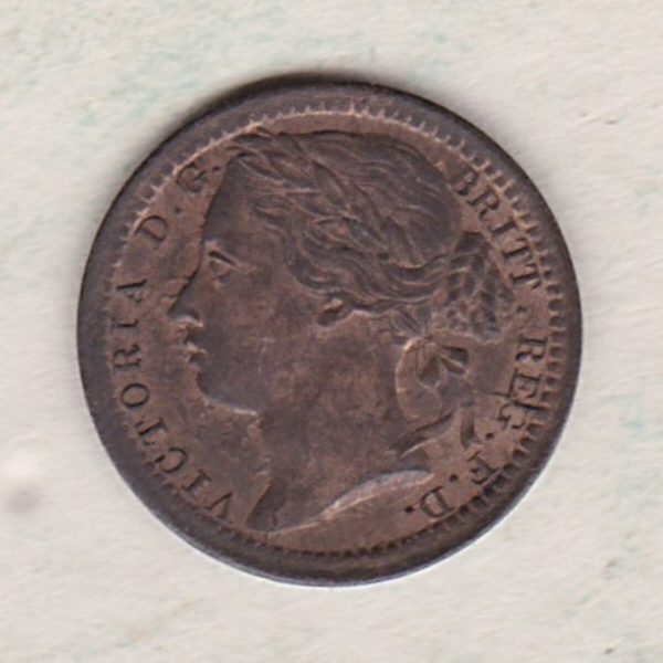 1868 Bronze Third Farthing - Victoria Young Head - Image 2