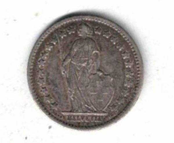 1882 B Switzerland Silver Half Franc Coin - Image 2