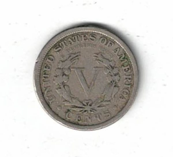 1894 USA Nickel Five Cents Coin - Image 2