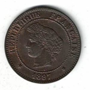 The obverse features the bust of a lady facing left. The reverse features the value within wreath.