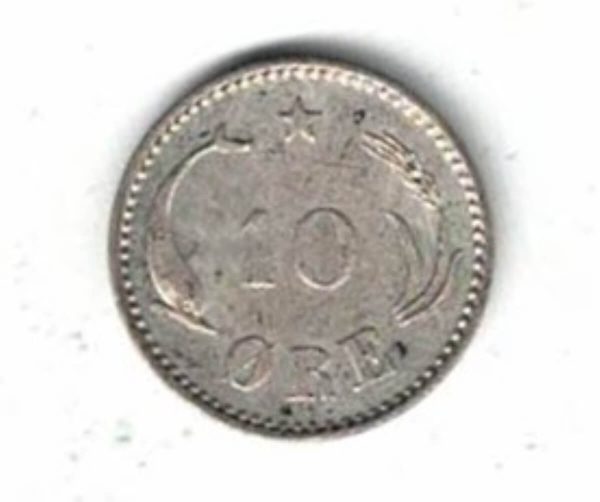 1904 VBP Denmark Silver Ten Ore Coin - Image 2