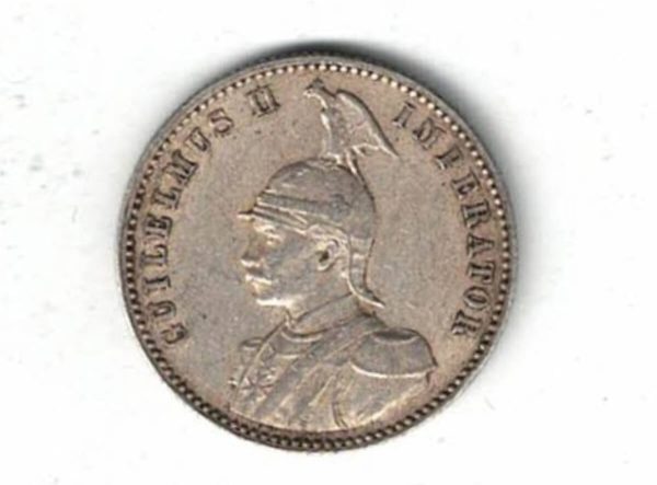 1912 J German East Africa Silver Half Rupee Coin - Image 2