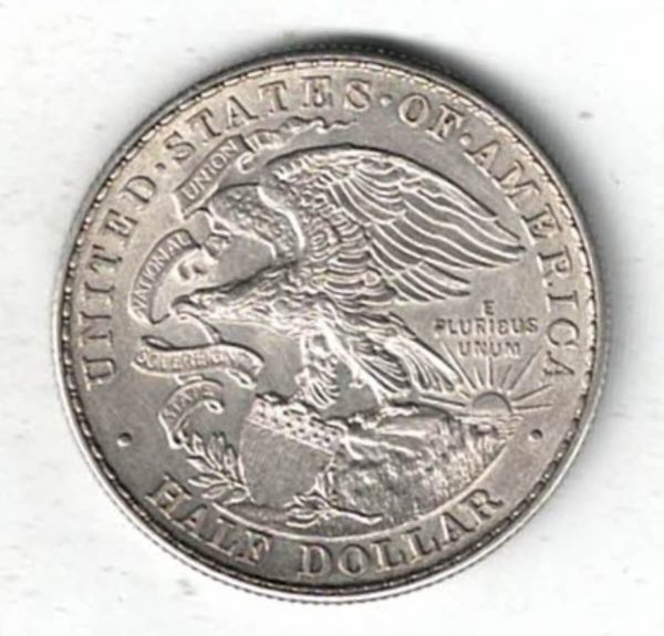 1918 USA State Of Illinois Silver Half Dollar Coin - Image 2