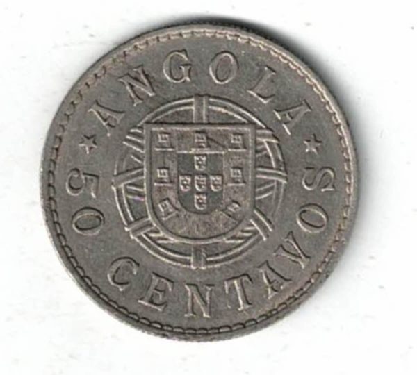 1923 Angola Fifty Centavos Coin - Image 2