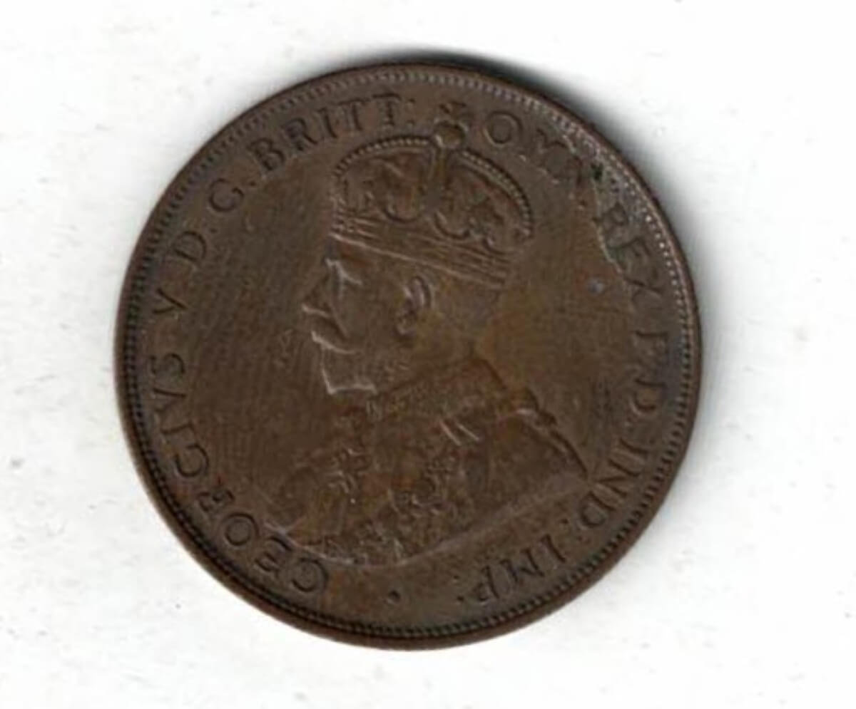 1925 Australia Bronze Penny Coin - Image 2