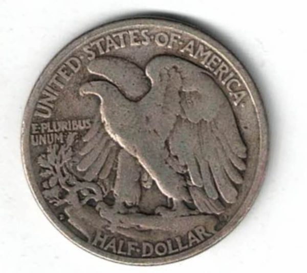 1928 S USA Walking Liberty Silver Half Dollar Coin - Image 2