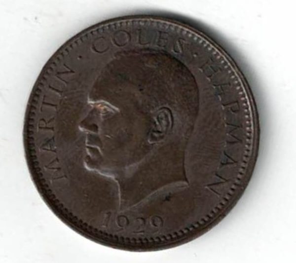 1929 Lundy Bronze Puffin Coin - Image 2