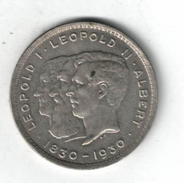 1930 Belgium Nickel Ten Francs Coin. The obverse features the three kings of Belgium surrounded by the names. All coins are in stock.