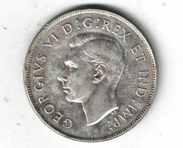 1946 Canada Silver Fifty Cent Coin - Image 2