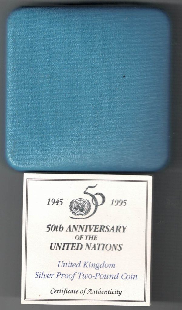 1995 Two Pound Proof 50th Anniversary of the United Nations - Image 3