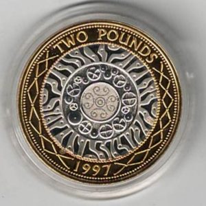 1998 Two Pounds Silver Proof Coin, it features Queen Elizabeth II on Obverse. This coin was issued by the royal mint with original box and certificate.