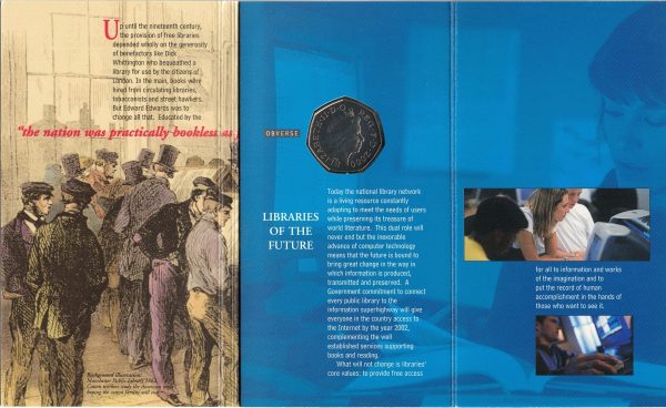 2000 Fifty Pence The Public Library 150 Years - Image 3