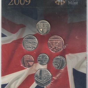 Sealed 2009 Royal Mint Brilliant Uncirculated All change for 2009 . This 2009 set comes with card outer. All coins are in stock for despatch.