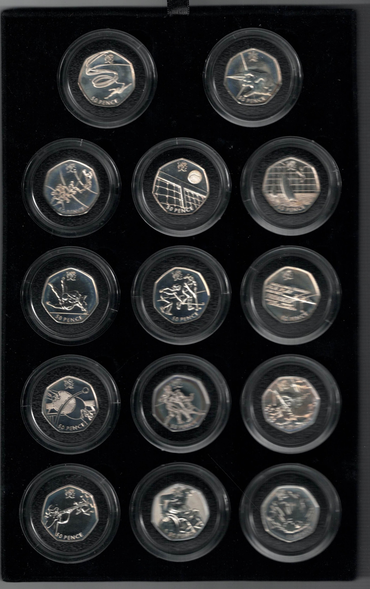 Full Set 2011 London 2012 Silver Fifty Pence Sports Collection - Image 2