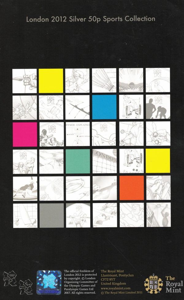 Full Set 2011 London 2012 Silver Fifty Pence Sports Collection - Image 10