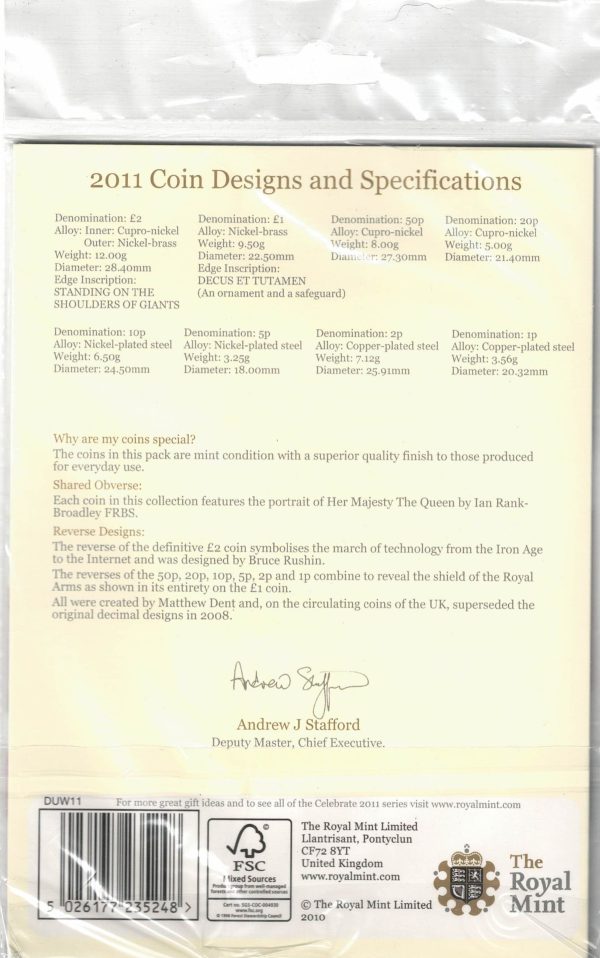 Sealed 2011 Royal Mint Brilliant Uncirculated Eight Coins Of The Year - Image 2