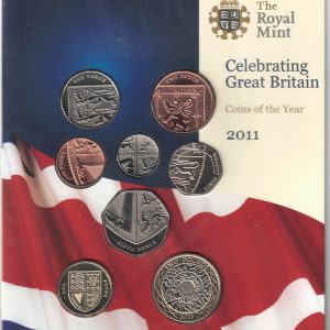 Sealed 2011 Royal Mint Brilliant Uncirculated Coins Of The Year . This 2011 set comes with card outer. All coins are in stock for despatch.