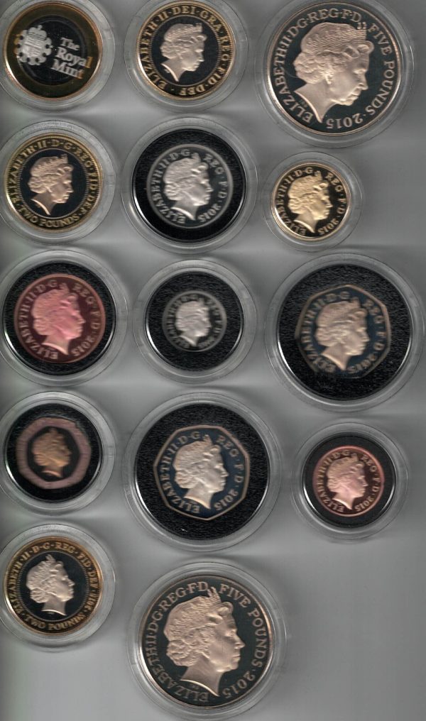 Boxed 2015 Royal Mint Premium Thirteen Coin Proof Set - Image 3