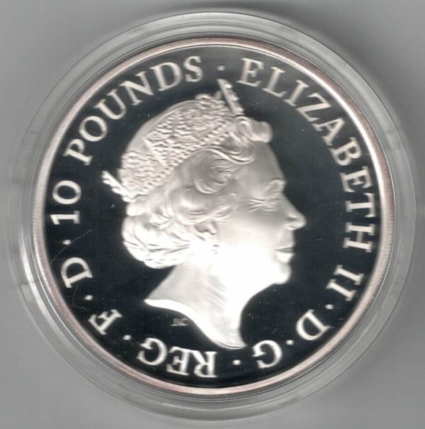 Boxed 2016 Silver Proof Five Ounce William Shakespeare Coin - Image 2