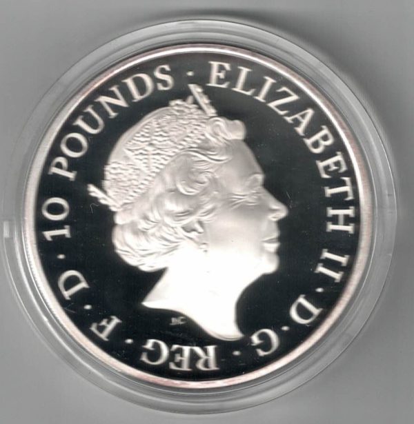 Boxed 2017 Silver Proof Five Ounce The Lion Of England - Image 2