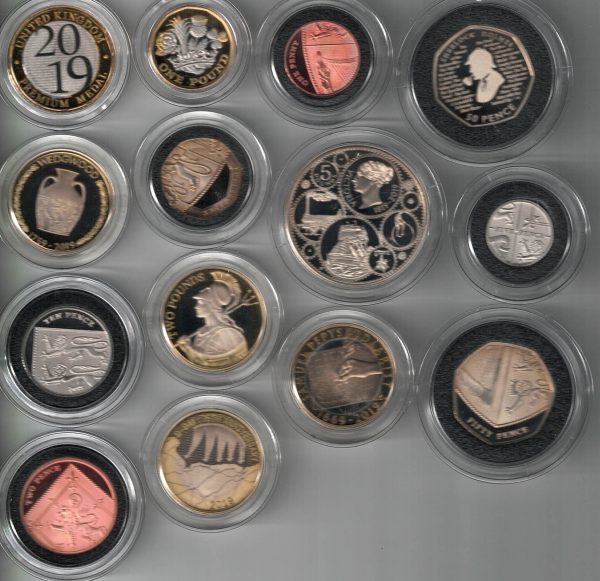 Boxed 2019 Royal Mint Premium Thirteen Coin Proof Set - Image 2