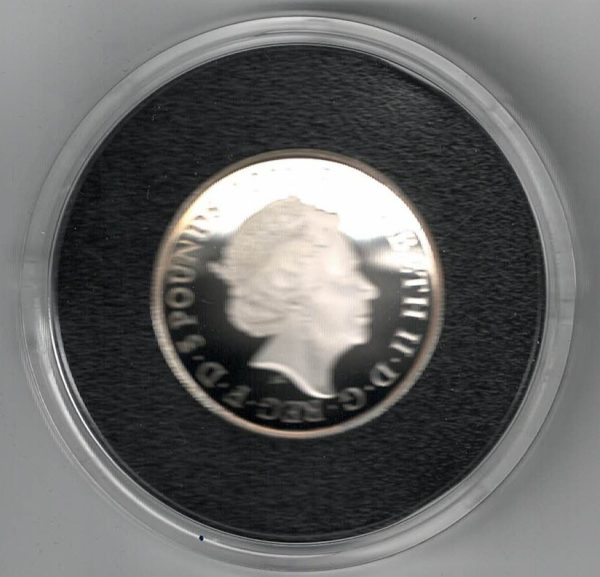 Boxed 2021 Silver Proof Five Pound Royal Albert Hall Domed Coin - Image 2