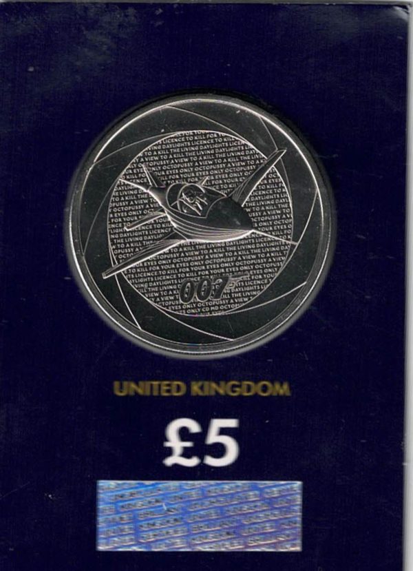 2024 Five Pound Coin Octopussy. This coin comes in the change checker card presentation packets in mint condition. King Charles III on Obverse.