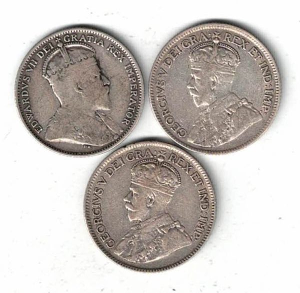 Three Newfoundland Canada Silver Coins - Image 2