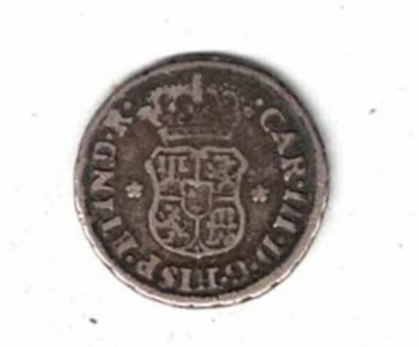 1769 M Mexico Silver Half Real Coin - Image 2