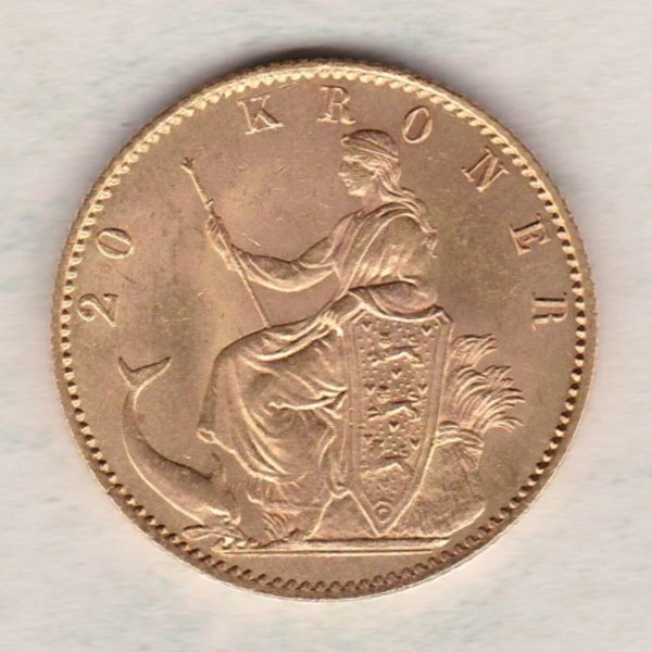 1877 Denmark Gold Twenty Kroner - Image 2