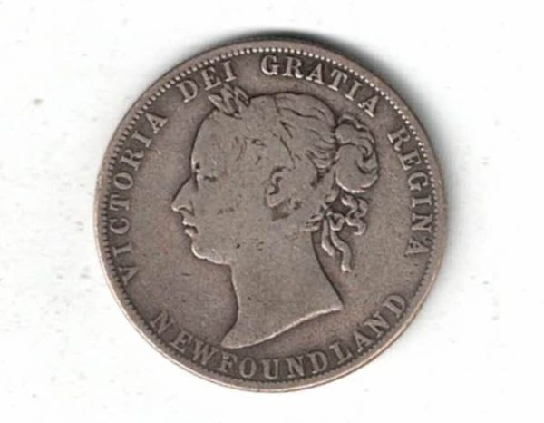 1894 Newfoundland Canada Silver 50 Cent Coin - Image 2