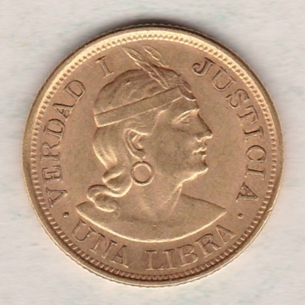 1906 Peru Gold Libra - Image 2