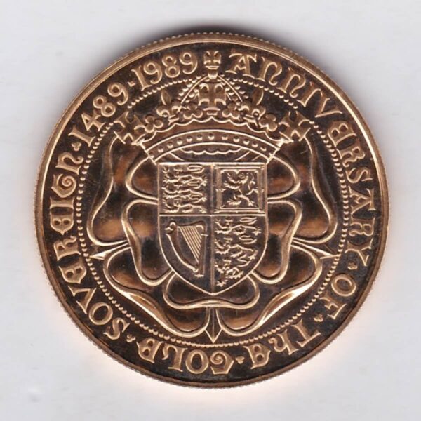 1989 Gold Five Pounds Brilliant Uncirculated - Image 2