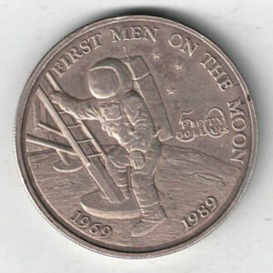 1989 Marshall Islands Silver One Ounce First Men On The Moon Coin. This coin was struck in .999 silver. All coins are in stock for dispatch.