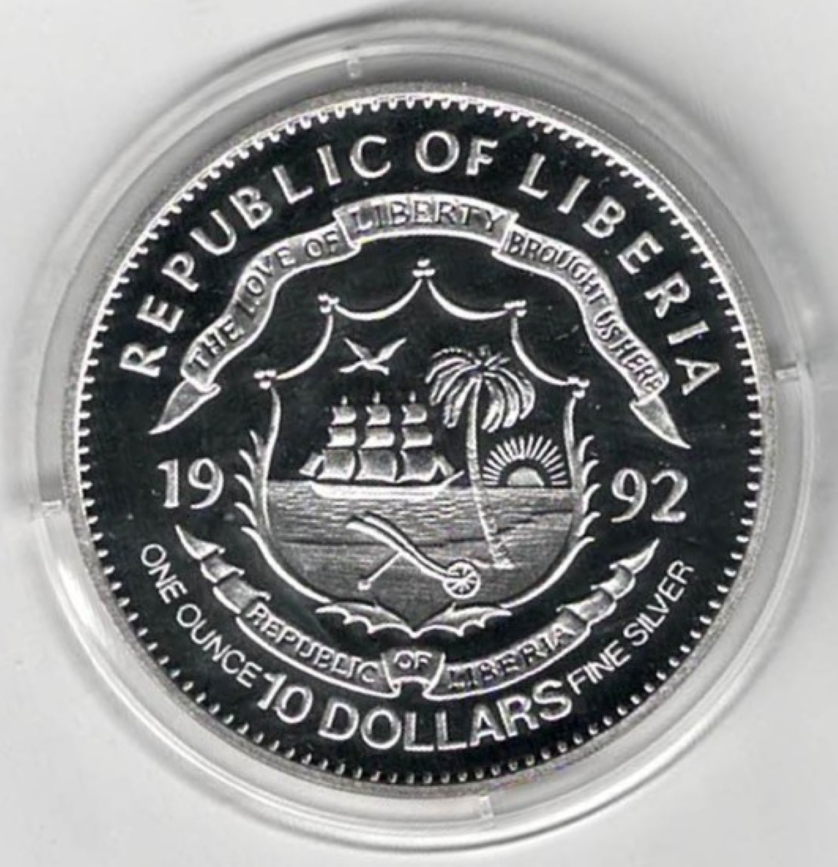 1992 Liberia Silver One Ounce Ricardo Patrese - Image 2