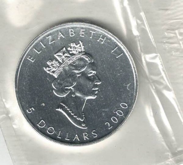 2000 Silver Canada One Ounce Maple Millennium Privy Mark Coin - Image 2